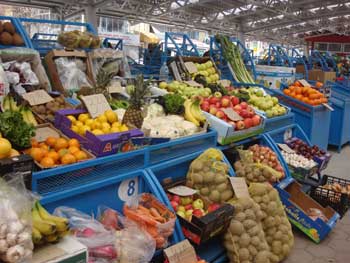fruit and vegetable market Kardjali town centre