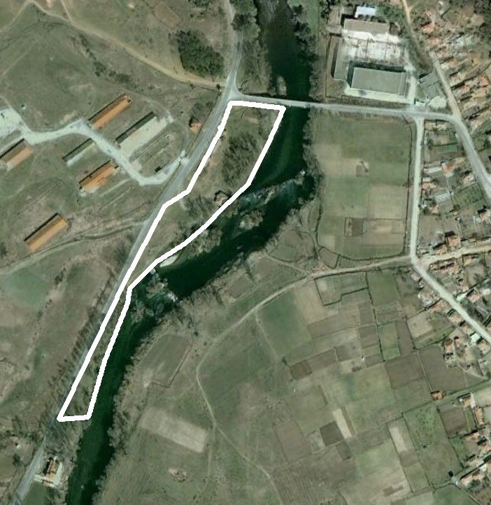 aerialviewofmill Plan of the mill land for sale in Srem Topolovgrad